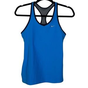 Nike Tank Top Women’s S Blue Dri-Fit Racerback Long Lightly Padded NWT 503571